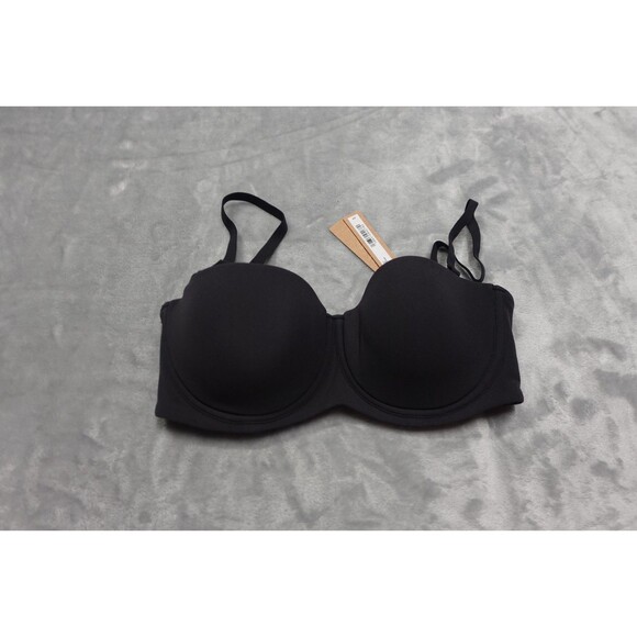 Skims 32C Black Onyx Fits Every Strapless Bra NWT - Picture 1 of 5